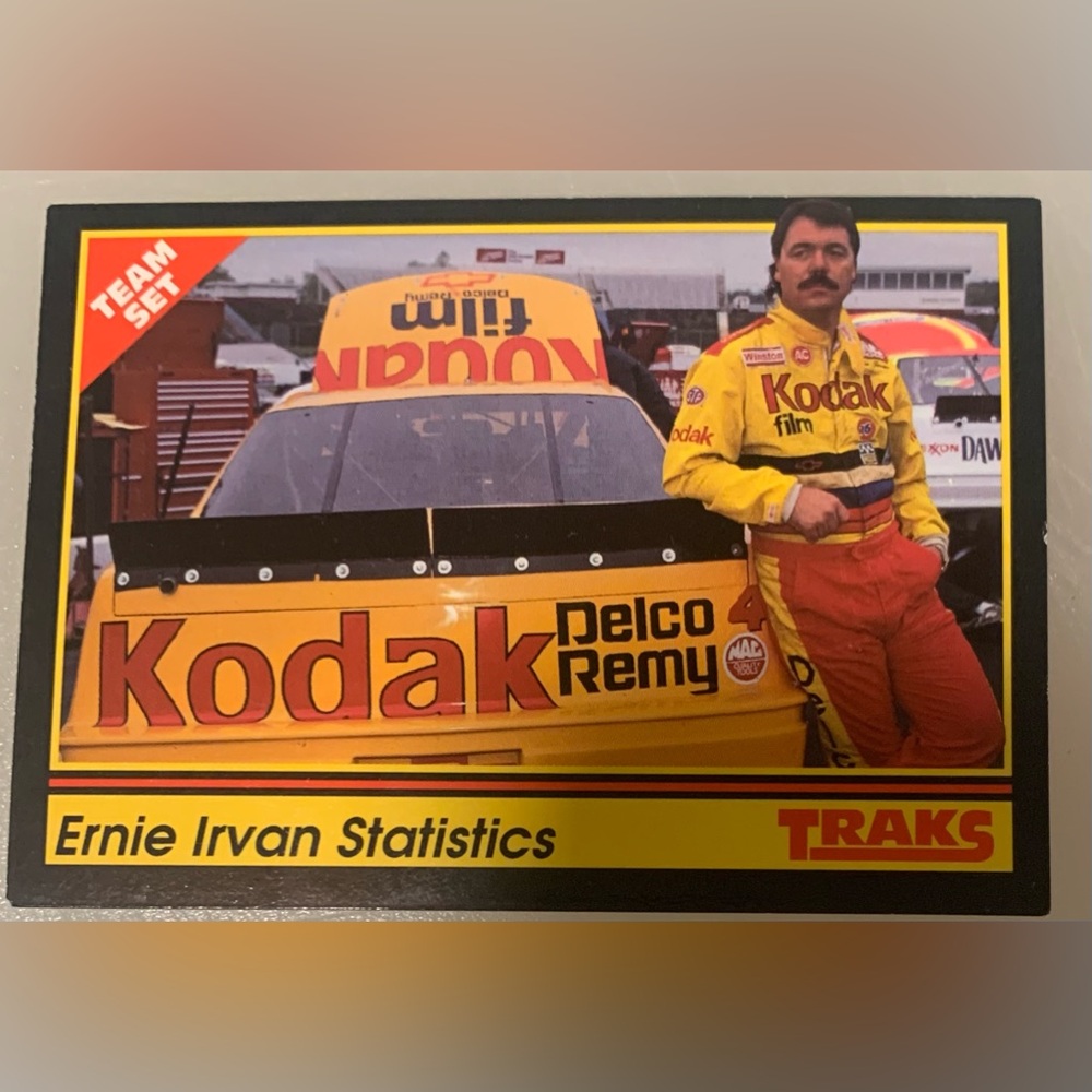 Kodak Yellow and Red Racing Checklist Card